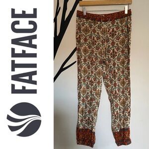 Fat Face pants Lila Boheme print wide leg joggers with 
pockets